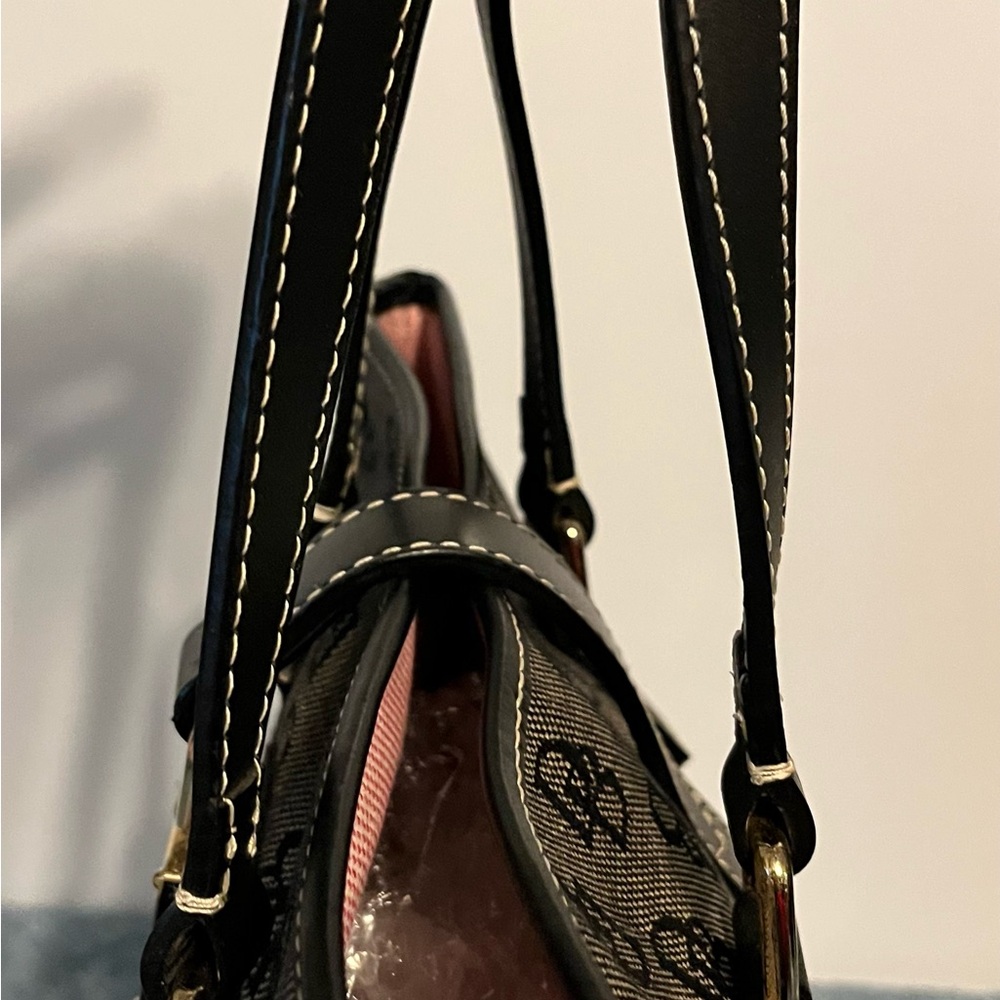 Dooney & Bourke Black Logo Shoulder Bag with Gold Hardware - Picture 9 of 14